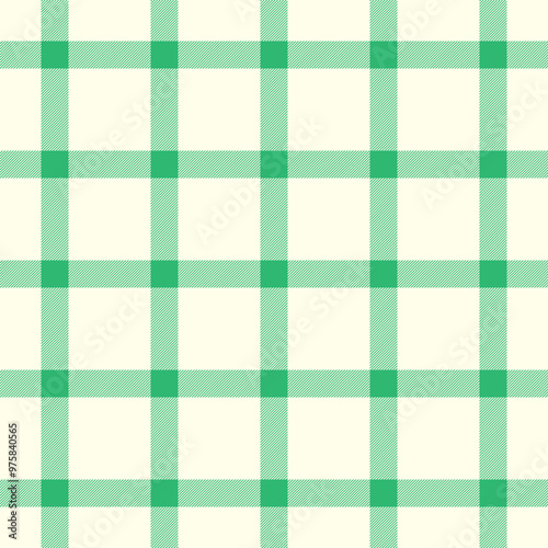 Sexy check textile pattern, repeatable patterns seamless fabric tartan. Daisy vector background texture plaid in white and green colors.