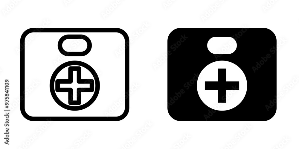 Obraz premium Illustration Vector graphic of aid first box icon template