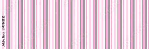 Large fabric pattern textile, shop vertical lines stripe. Dining room seamless texture vector background in snow and pink colors.