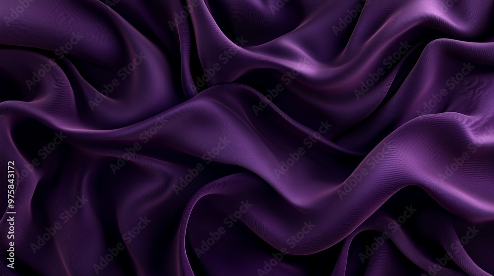 A deep plum-colored 3D render where silk drapery is folded into mesmerizing, wave-like patterns, forming a sophisticated abstract background. A deep plum-colored 3D render where silk drapery is folded into mesmerizing, wave-like patterns, forming a sophisticated abstract background.