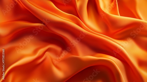 A vibrant 3D render of orange silk, dynamically folded to create an abstract background filled with energy and movement.