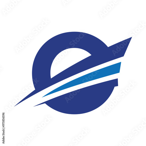 Initial Speed boat Logo combine with letter O vector template