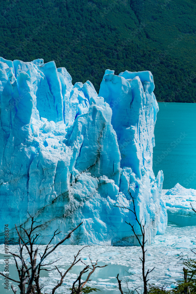 glacial landscape of Perito Moreno in Pampa Argentina