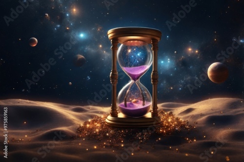 Cosmic Hourglass: The Flow of Time in the Universe photo