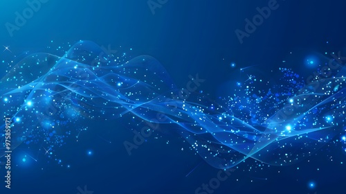 abstract blue background with waves 