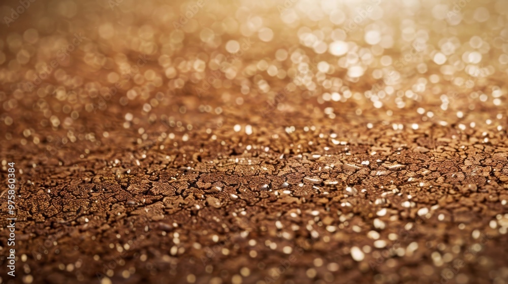 Sparkling golden texture reflecting light in a warm setting during sunset Sparkling golden texture reflecting light in a warm setting during sunset