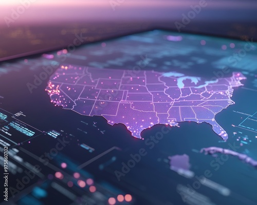 USA Map Digital Network.