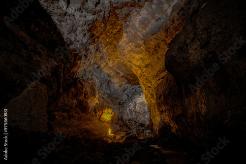 cave of volcanic origin of Los Verdes in Lanzarote