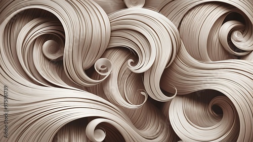 Delicate curl pattern seamless background - For easy making seamless pattern use it for filling any contours