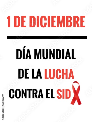 Simple poster for the world AIDS day with the text 