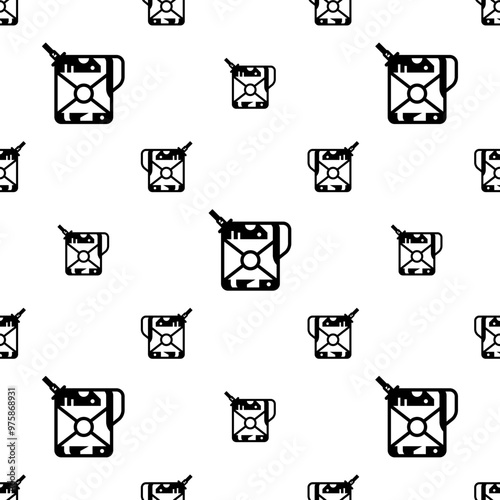 Fuel Can Icon Seamless Pattern M_2408003