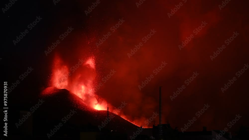 eruption of the volcano on the island of La Palma eruption of the volcano on the island of La Palma
