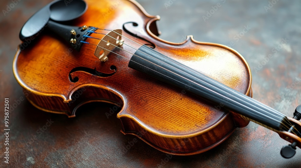 A violin with a bow 