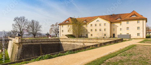 Obraz na płótnie Panorama of the historic artillery barracks in the citadel of Erfurt, Germany w salonie