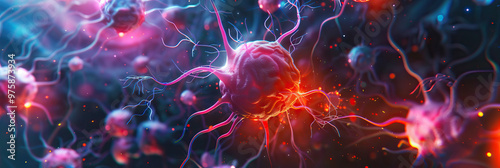 Neurological Nexus: Bold and intricate abstract backgrounds that illustrate the intricacies of the nervous system.