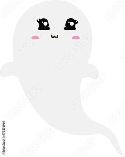 cute ghost character halloween