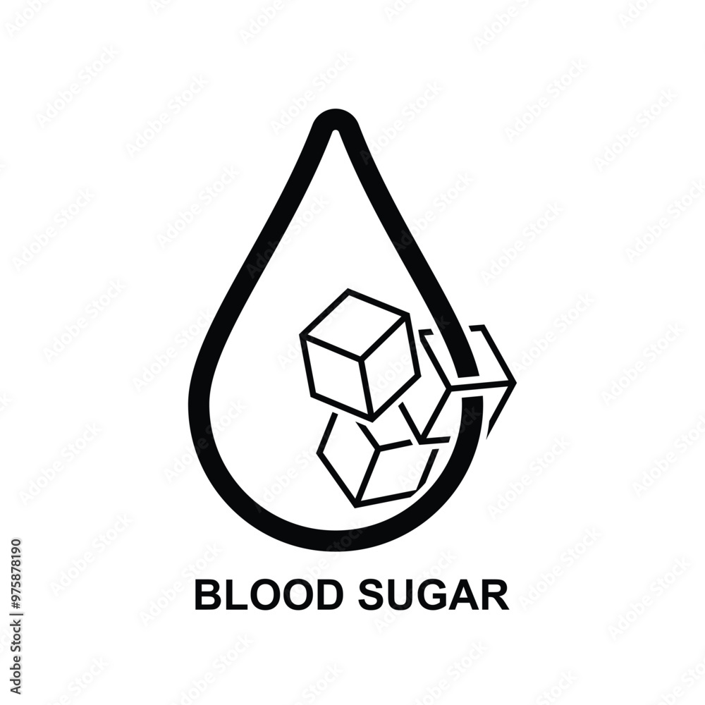 Blood sugar icon isolated on background vector illustration. Blood sugar icon isolated on background vector illustration.