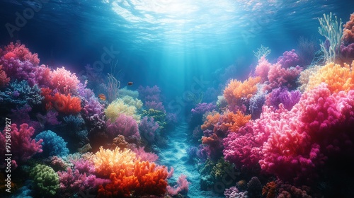 Vibrant Underwater Coral Reef