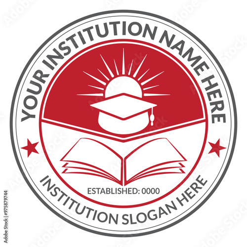 School logo design template and customizable education logo ideas