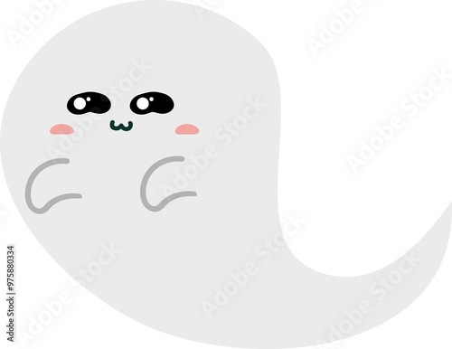 cute ghost character halloween