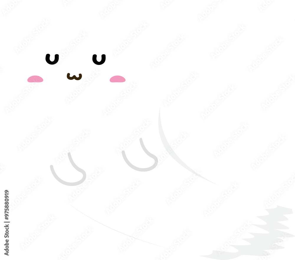 cute ghost character halloween