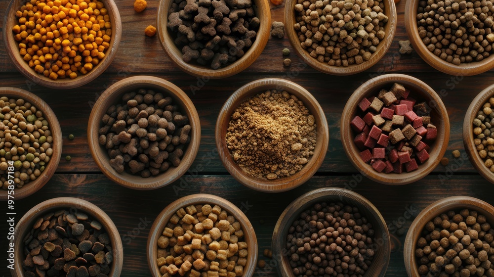 Aromatic spices arranged in wooden bowls on a rustic wooden surface in a market setting during the daylight hours
Aromatic spices arranged in wooden bowls on a rustic wooden surface in a market setting during the daylight hours