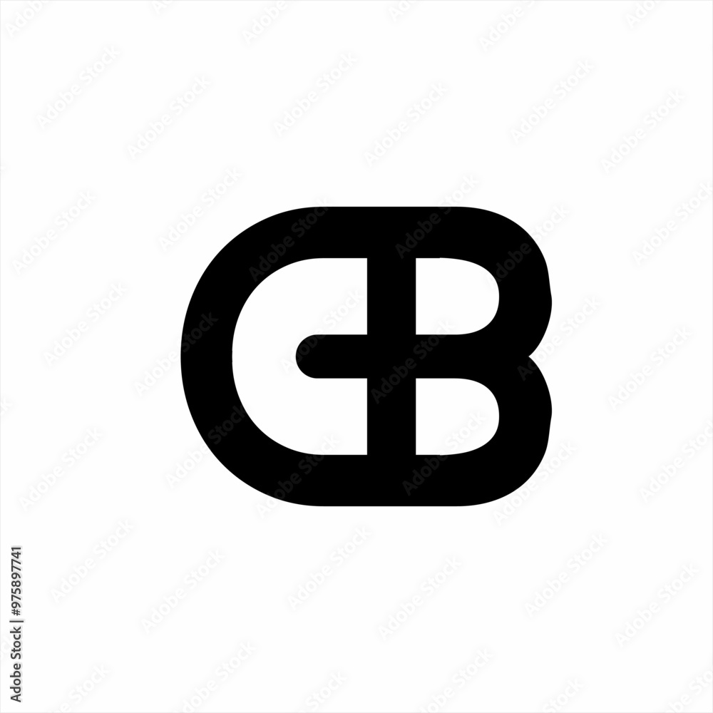 Simple minimal CB letter logo design with plus sign in negative space. Simple minimal CB letter logo design with plus sign in negative space.
