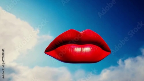 red lips in the sky