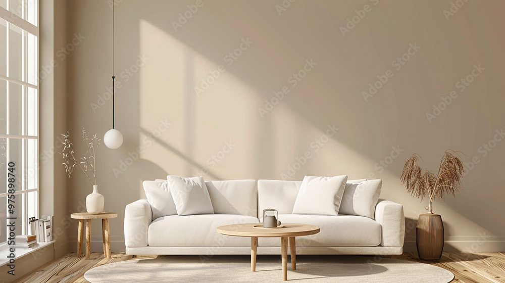 Simple and Cozy Room with Sofa. Living room. Family room Simple and Cozy Room with Sofa. Living room. Family room