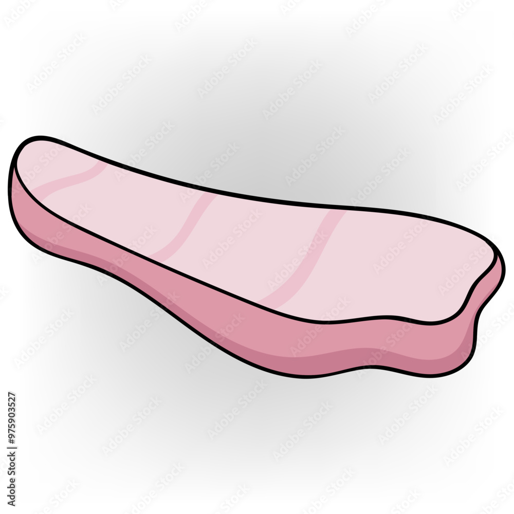 cartoon illustration doodle image object icon, fresh red meat cartoon illustration doodle image object icon, fresh red meat