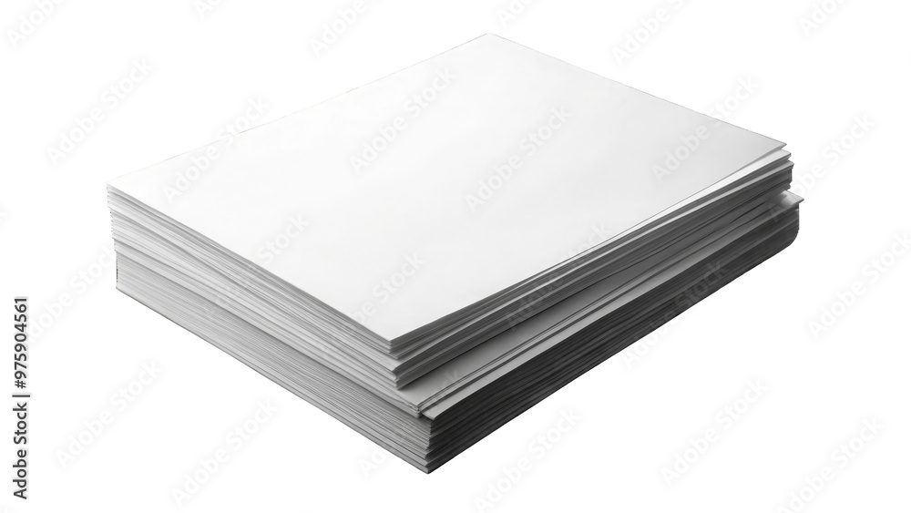 stack white papers isolated stack white papers isolated