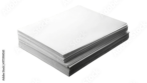 stack white papers isolated 