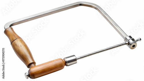 Durable coping saw with a U-shaped frame and comfortable grip.
