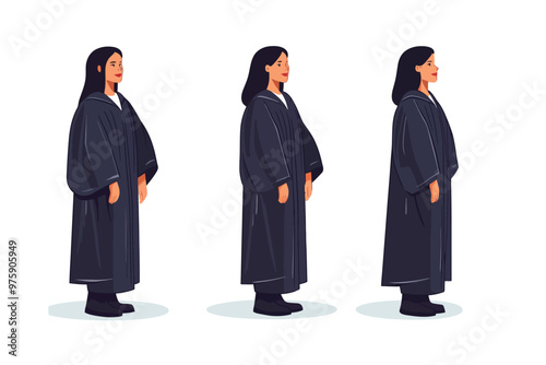 Woman graduating from college