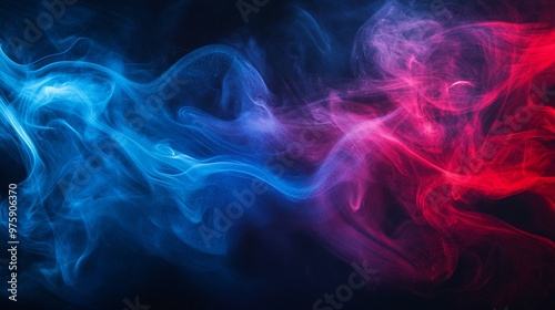 Abstract Colorful Background with Dark Blue Smoke