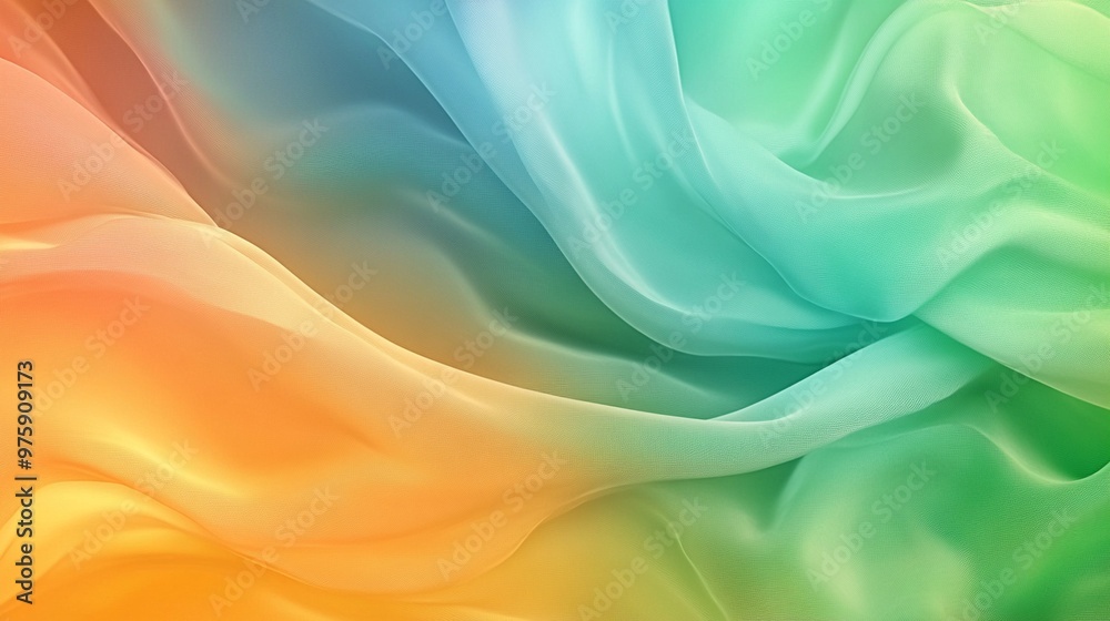 Obraz premium Colorful Green Tone Gradient Rainbow Overlay Background