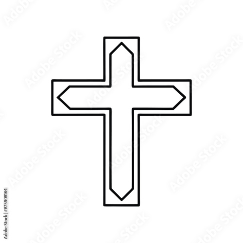 Religion cross icon