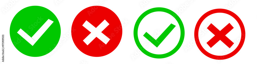 chack mark button set. chack mark button set.