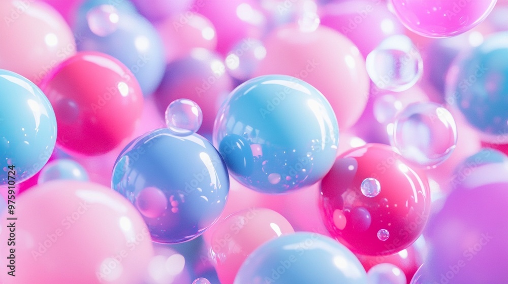 Abstract Wallpaper with Colorful Balls Abstract Wallpaper with Colorful Balls