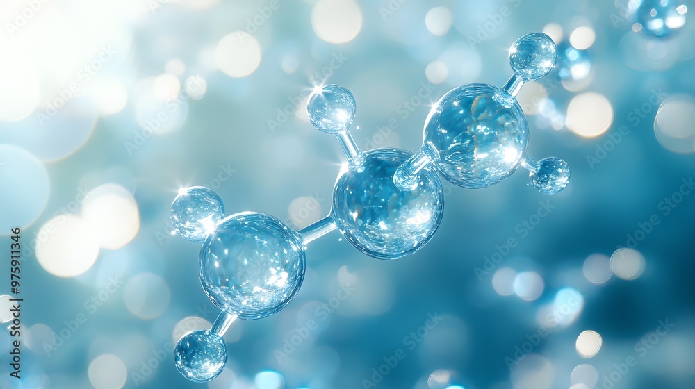 Translucent light blue water molecules are depicted in macro detail, showcasing crystal-clear spheres and floating bubbles in a soft-focus, scientific visualization. Translucent light blue water molecules are depicted in macro detail, showcasing crystal-clear spheres and floating bubbles in a soft-focus, scientific visualization.