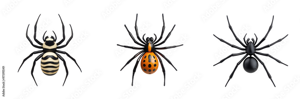 A collection of three intricate spider illustrations showcasing diverse patterns and colors, ideal for educational or creative projects. A collection of three intricate spider illustrations showcasing diverse patterns and colors, ideal for educational or creative projects.