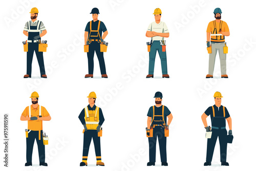 Set of constructor workers