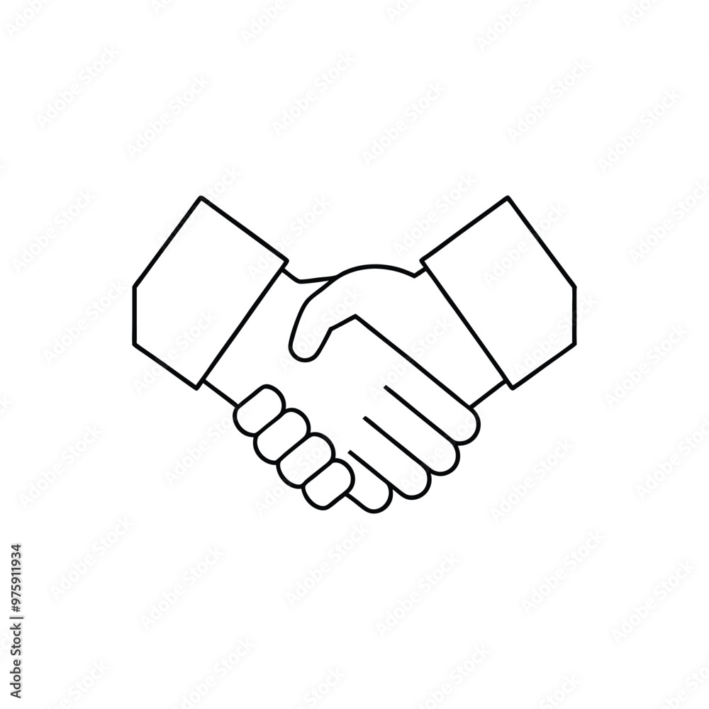 Handshake icon as a concept of friendship and trust Handshake icon as a concept of friendship and trust