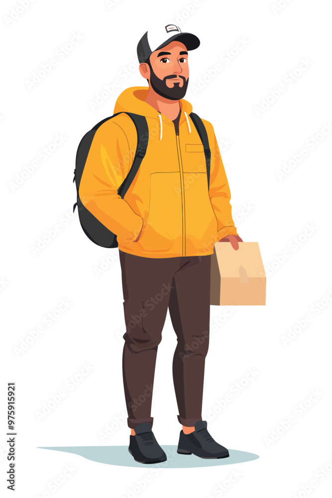 A delivery boy A delivery boy