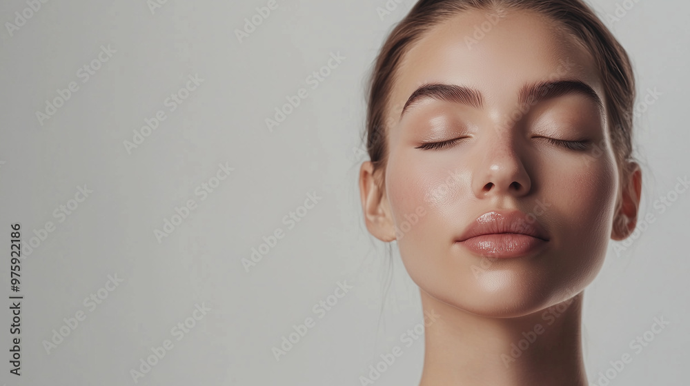 beautiful model girl with clear skin in photo studio beautiful model girl with clear skin in photo studio