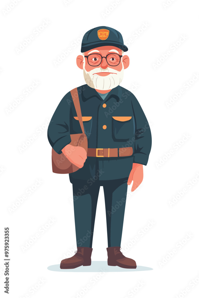 Vector of an old detective Vector of an old detective
