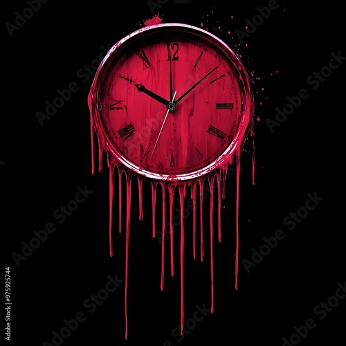Blood Drip Timer for Final Hours Sale â€“ Creepy Countdown with Red Liquid, Urgent Reminder Concept