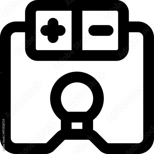 UI electric current Vector Icon Illustration. Line Style