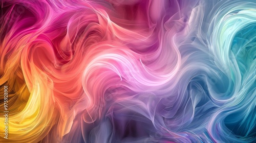 Wallpaper Mural Colorful swirling abstract patterns blend harmoniously with vibrant shades creating a mesmerizing effect that captivates the viewer’s imagination Torontodigital.ca