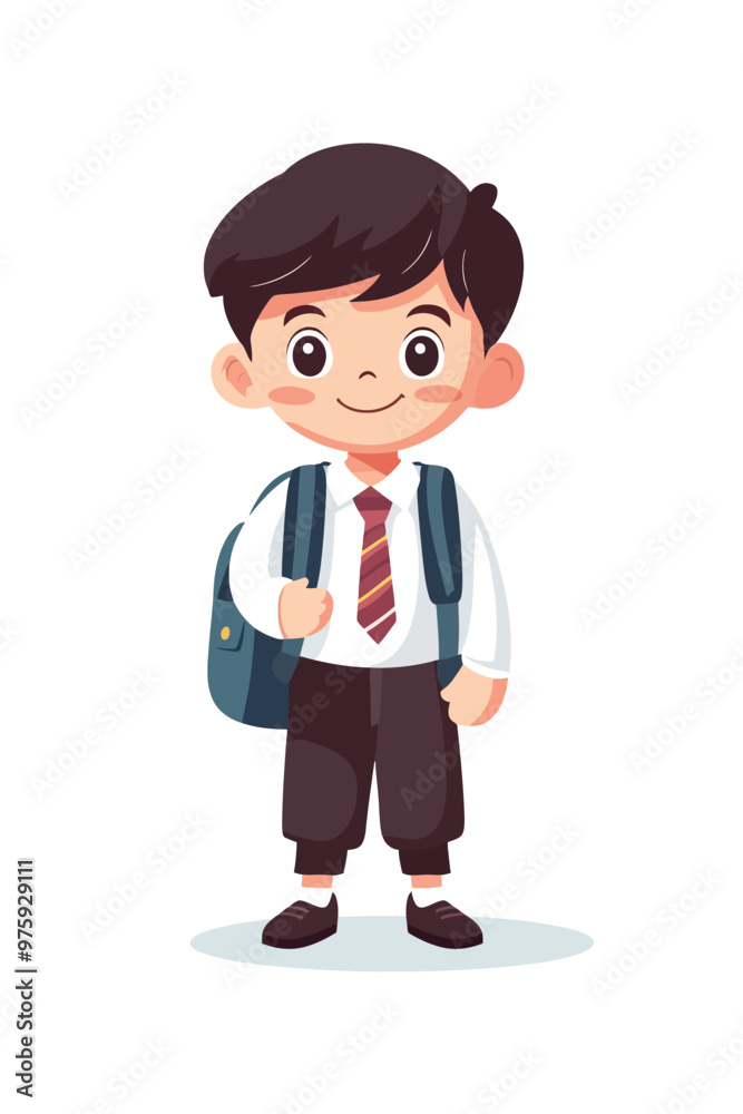 A child wearing a school uniform A child wearing a school uniform